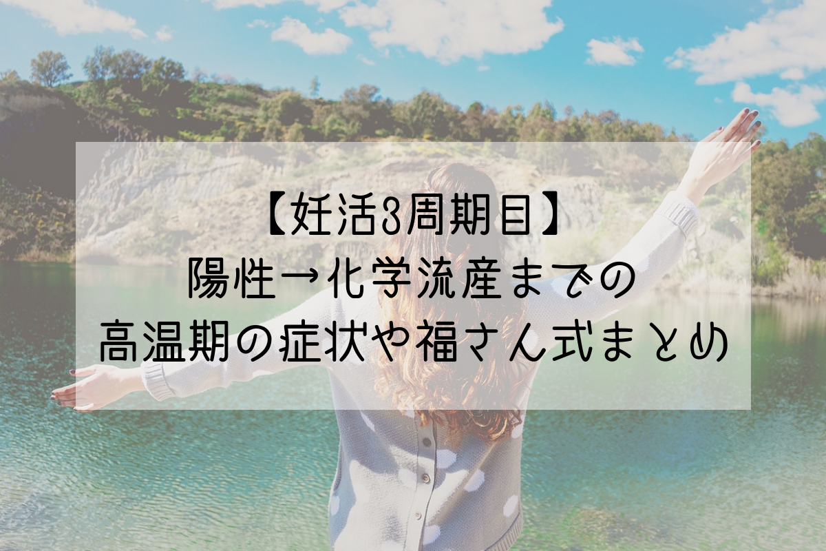 妊活3周期目 陽性 化学流産までの高温期の症状や福さん式まとめ Life Design やすわか